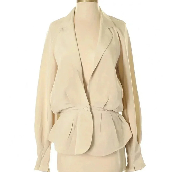 Gorgeous, Elizabeth and James, silk cream jacket, fully lined with button sleeve - Picture 1 of 11